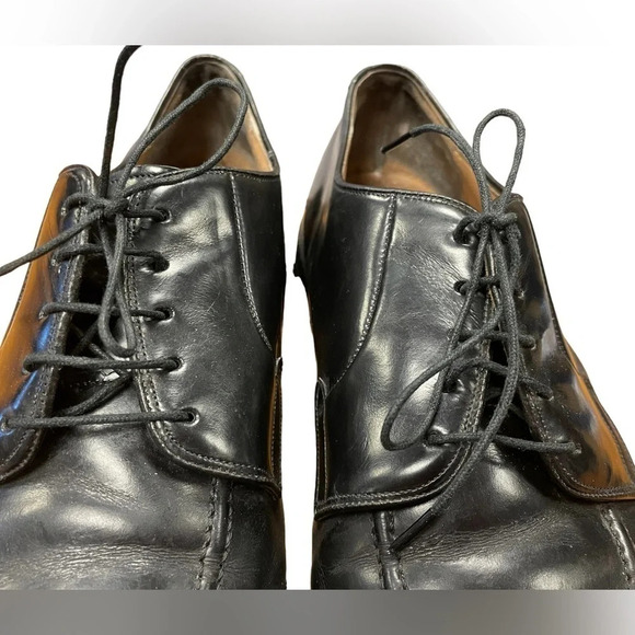 Johnston & Murphy Black Leather Lace Up Oxfords  Shoes Size 11 - Picture 4 of 11